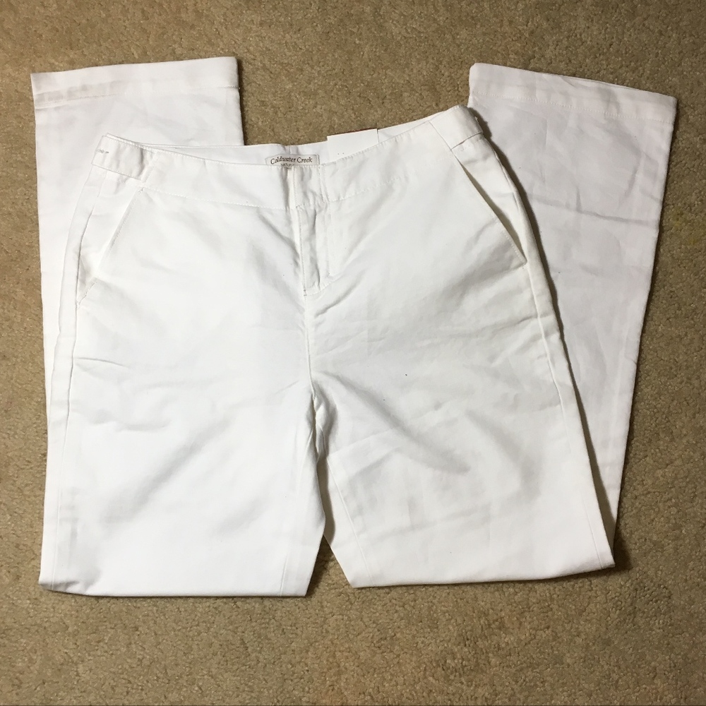 NWT! Coldwater Creek White Bootcut Pants. Size 6P - Picture 3 of 5